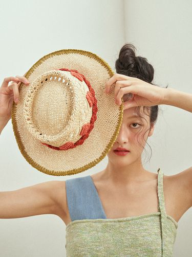 Seed Straw Hat - Red - MISU A BARBE - Modalova