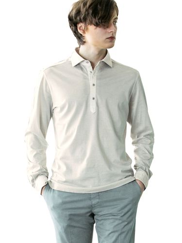 Polo Collar Supima Cotton T-Shirt_Light Grey - birbante - Modalova