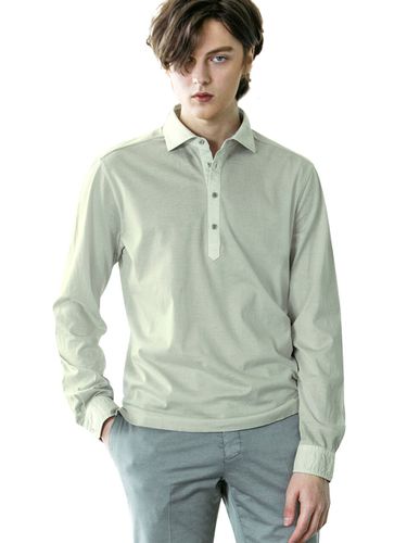 Polo Collar Supima Cotton T-Shirt_Light Green - birbante - Modalova