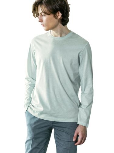 Crew Neck Supima Cotton T-Shirt_Blue - birbante - Modalova