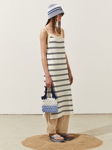 Color Block Net Bag_Blue - ahwe - Modalova