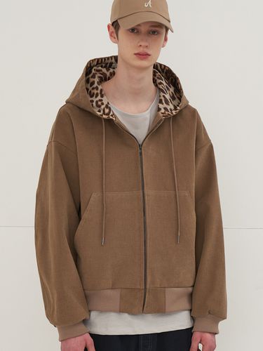 Oversized Leopard Hooded Jacket - V2 - Modalova