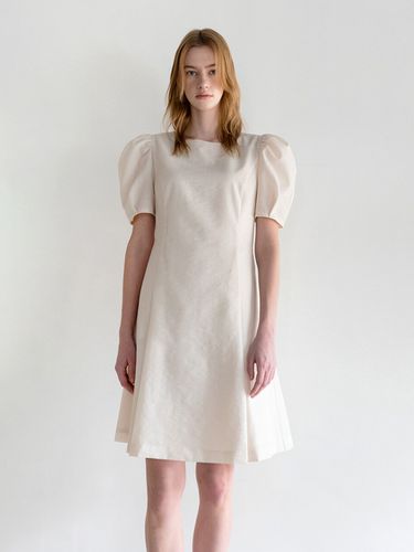 Coconut Puff Sleeve Dress (Natural) - AVA MOLLI - Modalova