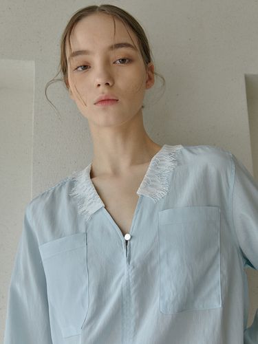 Very Lace Blouse_Baby Blue - molto - Modalova