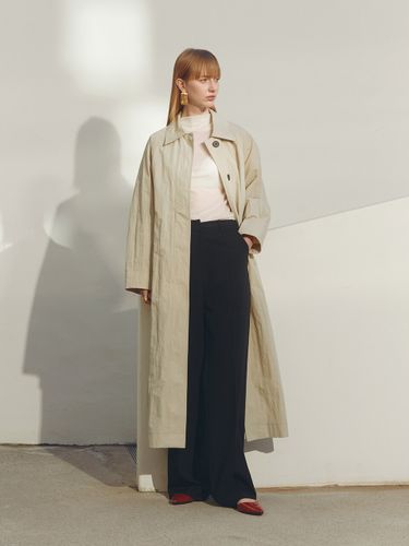 Wrinkle Maxi Trench Coat_ - DEKAVV - Modalova