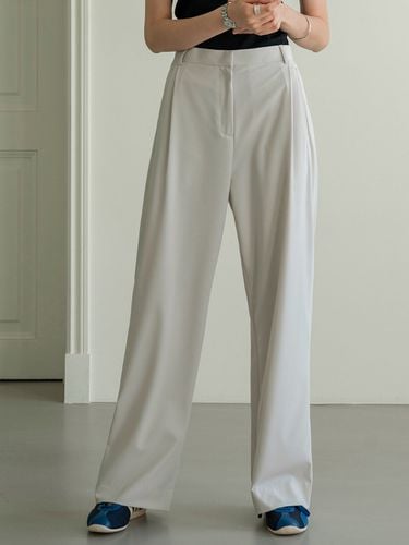 Side Banding Wide Trousers_Light Beige - Siyazu - Modalova