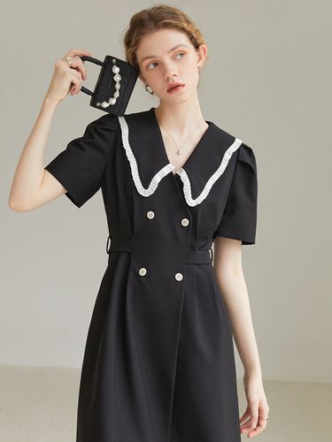 Wendy Marine Girl Big Lapel Dress - We’Dee - Modalova