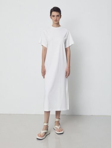 Side Slit Long Dress_White - RIDIFI - Modalova