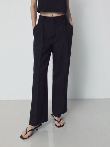 Wide Tailored Two Slacks_Black - RIDIFI - Modalova