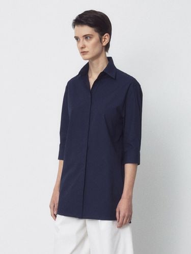 Hidden Slit Shirt_Navy - RIDIFI - Modalova