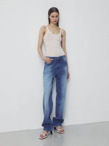 Back Point Denim Pants_Blue - RIDIFI - Modalova