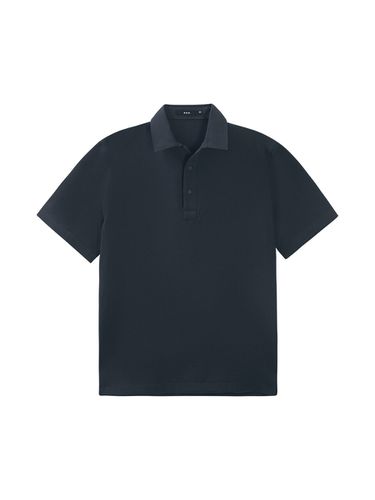 Textured Polo Shirt Charcoal - EZIO - Modalova