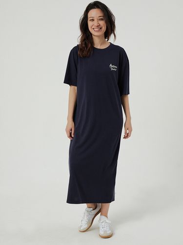 Semi Oversized Fit Long Dress_Vintage Navy - Awesomestudio - Modalova