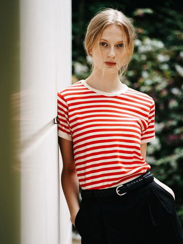 Stripe Round T-shirt_Red - Laminez - Modalova