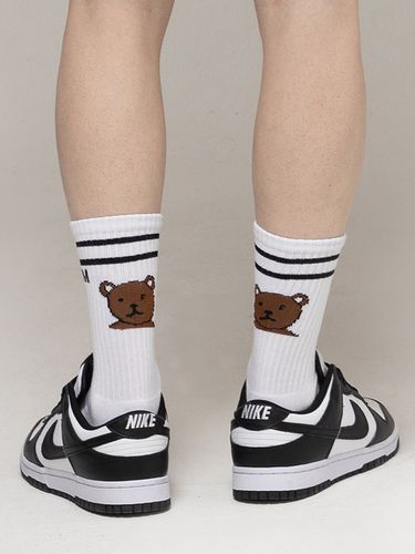 Unisex] Bear Face Smile Logo Socks 1 pack - GRAVER - Modalova