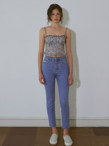 Vintage Skinny Denim Pants_Blue - overdueflair - Modalova