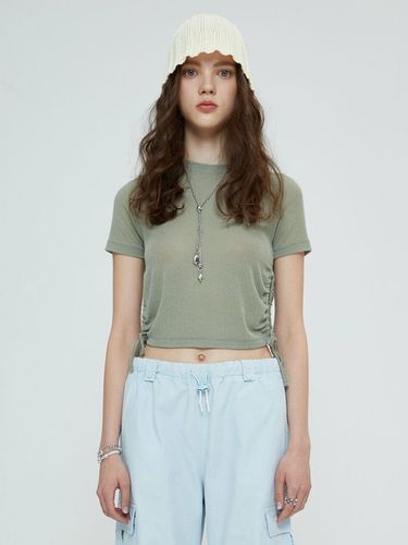 Side Slit Top_Khaki - SPERONE - Modalova