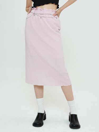 Relaxed Seersucker Skirt_Light Pink - SPERONE - Modalova