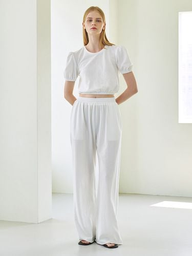 Puff Sleeve T Set-up_ White - Nouve - Modalova