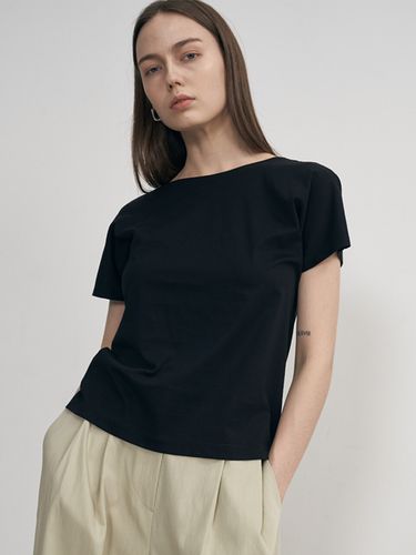 Double Side Silket Cotton Tee_Black - NEBELEVERYWEAR - Modalova