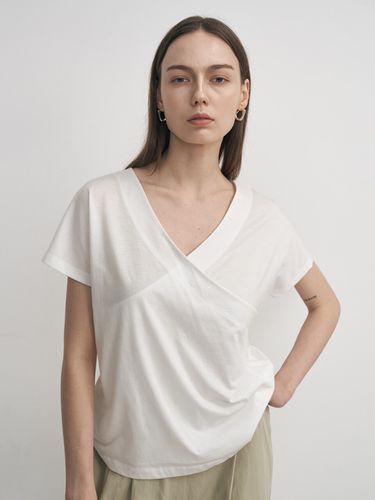 Double Side Silket Cotton Tee_White - NEBELEVERYWEAR - Modalova