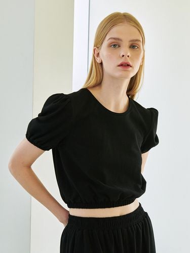 Puff Sleeve T-Shirt_Black - Nouve - Modalova