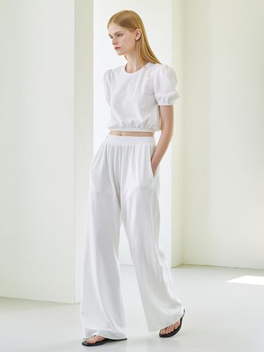 Wide Banding Pants_White - Nouve - Modalova