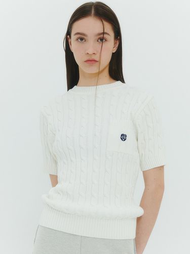 Rose Cable Knit Top_White - ROCCI ROCCI - Modalova