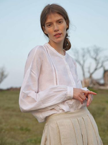 Emily Punched Raglan Linen Blouse - ho`me - Modalova