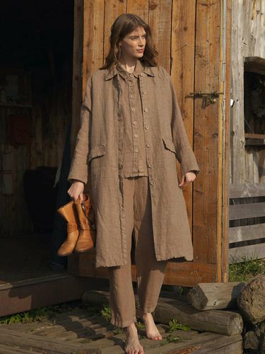 Linen Natural Dyed Coat - ho`me - Modalova