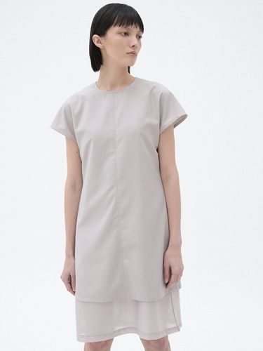 Cap Sleeve Dress (Gray) - Burmula - Modalova