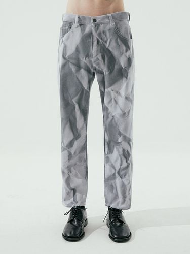 Crease Straight Denim Pants - NOIRER - Modalova