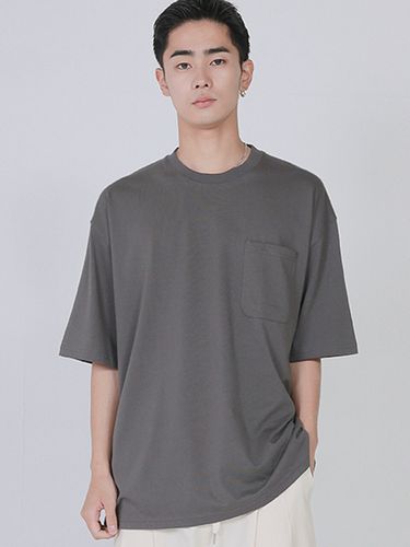 Premium Silk T Shirt Dark Gray - FANACULT - Modalova