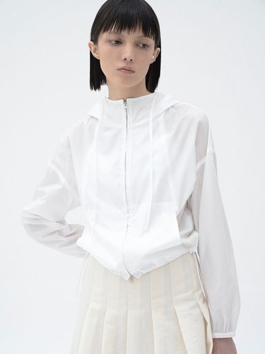 Glossy Hoodie Anorak (White) - Burmula - Modalova