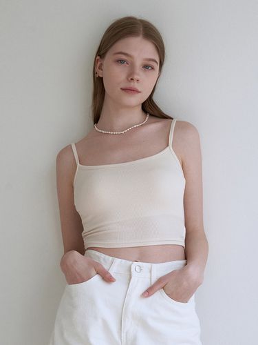 Basic Crop Bra Top_Cream - ADAUL - Modalova