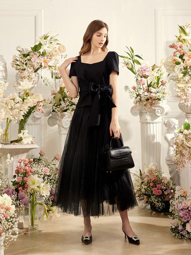 Etoile Banding Sha Skirt_Black - GRACE U - Modalova