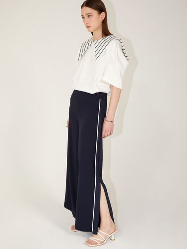 Wide Slit Pants_Navy - LE YIEL - Modalova