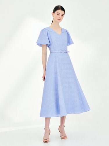 KINSLEY Volume Sleeve Wrap Dress_Cornflower Blue - BAU by Bride And You - Modalova