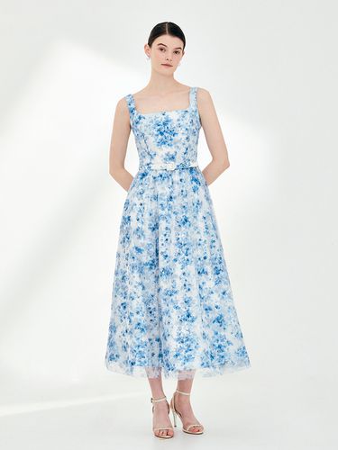 PRISCILLA Sleeveless Floral Flared Tulle Dress - BAU by Bride And You - Modalova