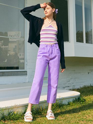 Purple Denim Pants / Purple - ZEROSTREET - Modalova