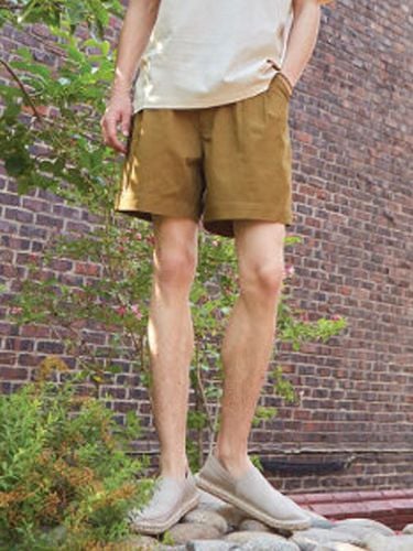 Two Tuck Cargo Wide Shorts_Khaki - Moth - Modalova