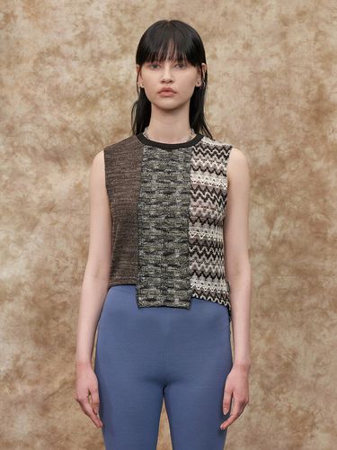 MIXED KNIT VEST BLACK - UNALLOYED - Modalova