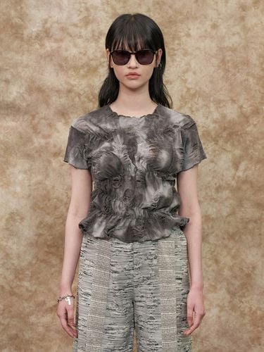 SHIRRING T SHIRT CHARCOAL - UNALLOYED - Modalova