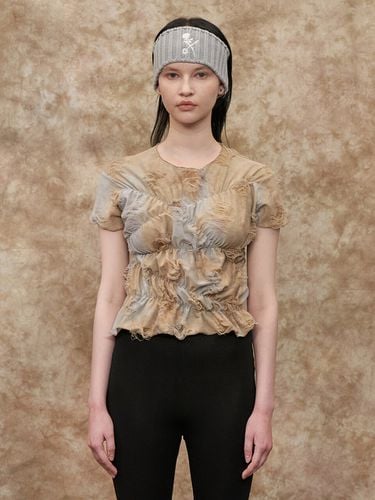 SHIRRING T SHIRT BEIGE - UNALLOYED - Modalova