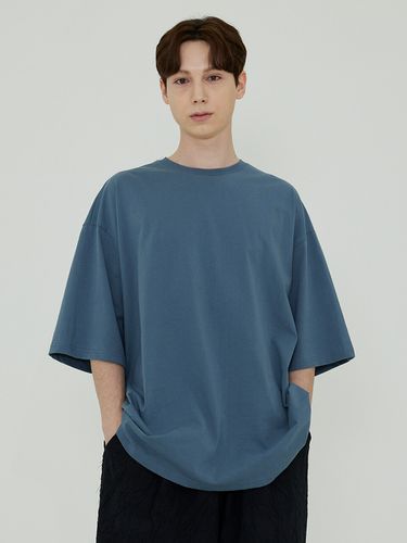 Pigment Over Short Sleeve Tee Blue - OTHERFITS - Modalova