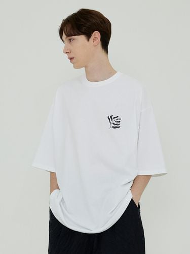 Leaf Printing Overfit Short Sleeve Tee - OTHERFITS - Modalova