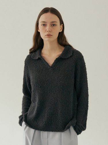 Loose Collar Knit_Charcoal - octette - Modalova