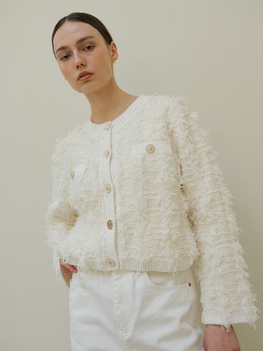 Blanc Tweed Knit Cardigan - octette - Modalova