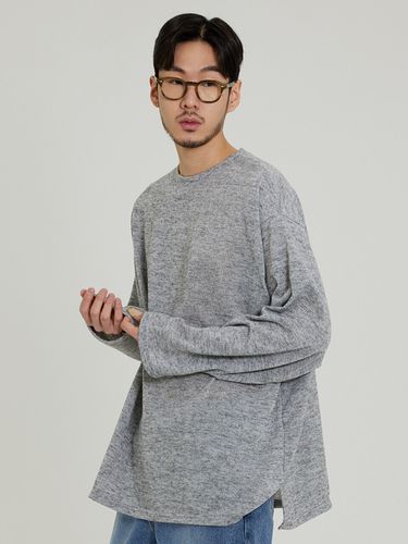 Semi-Overfit Knit Top Gray - OTHERFITS - Modalova