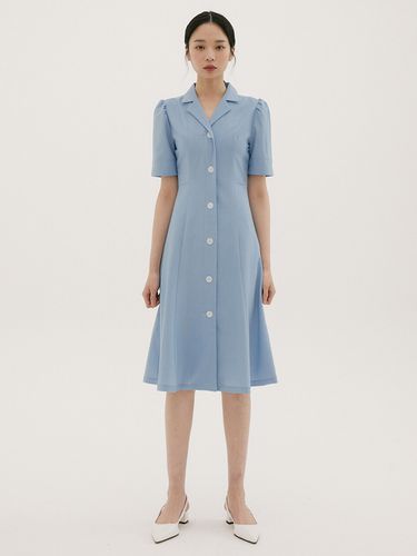 FSK Short-Sleeve Button Mermaid Dress_Sky Blue - REORG - Modalova